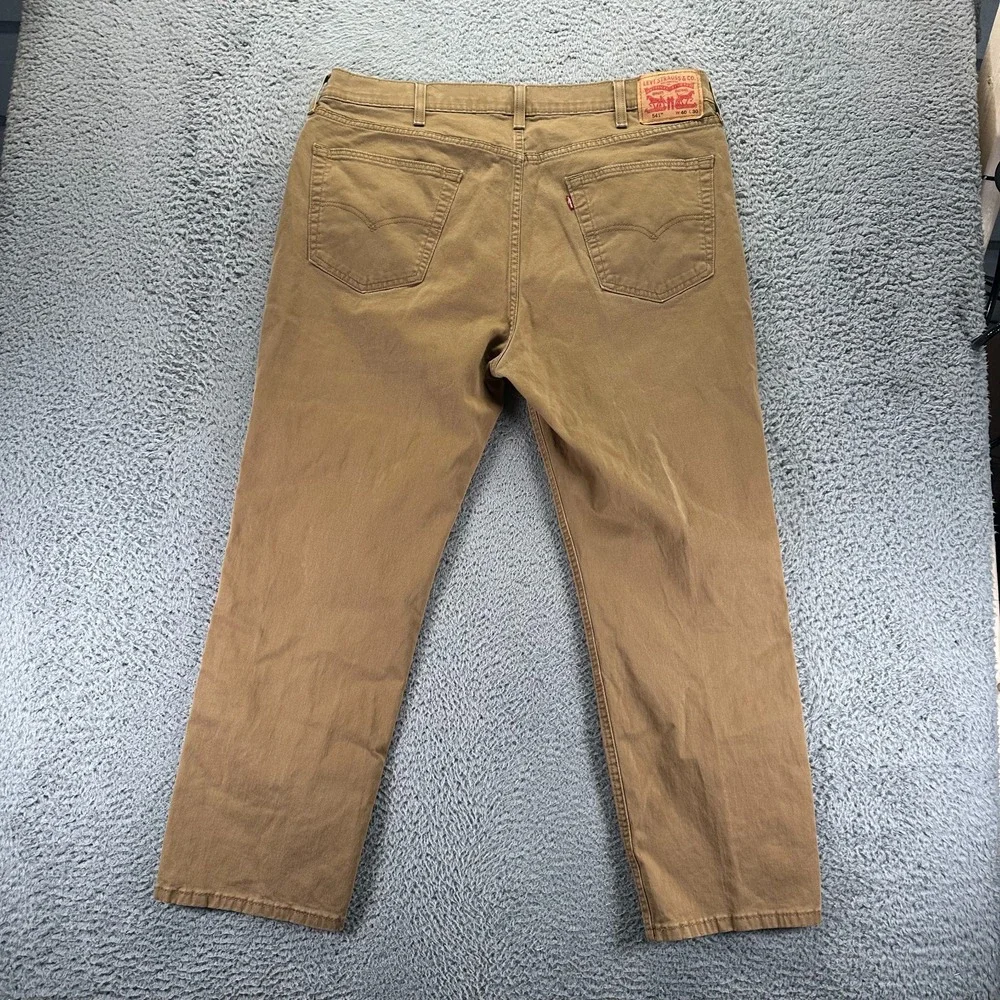 Levi's 541 Pant Men 40x30 Brown Cotton Chino Straight Leg Preppy Business Career